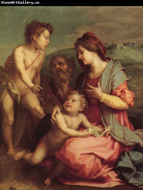 Andrea del Sarto Holy Family with john the Baptist